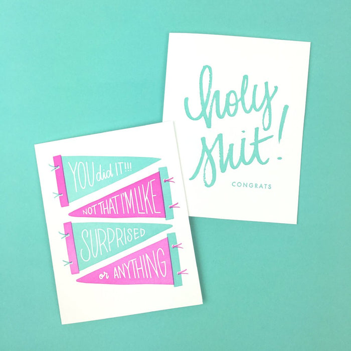 Holy Shit! Congrats Greeting Card