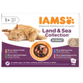 Iams | Wet Cat Food Pouches | Land & Sea In Gravy - 12 x 85g