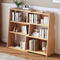 IOTXY Wooden Extendable Shelf Bookcase - 3-Tier Ladder Low Short Bookshelf for Small Space or Corner, Oak, S