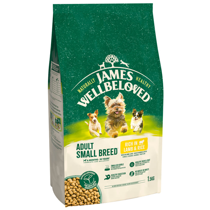 James Wellbeloved Adult Small Breed Lamb & Rice Dry Dog Food