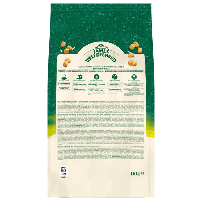 James Wellbeloved Adult Small Breed Lamb & Rice Dry Dog Food