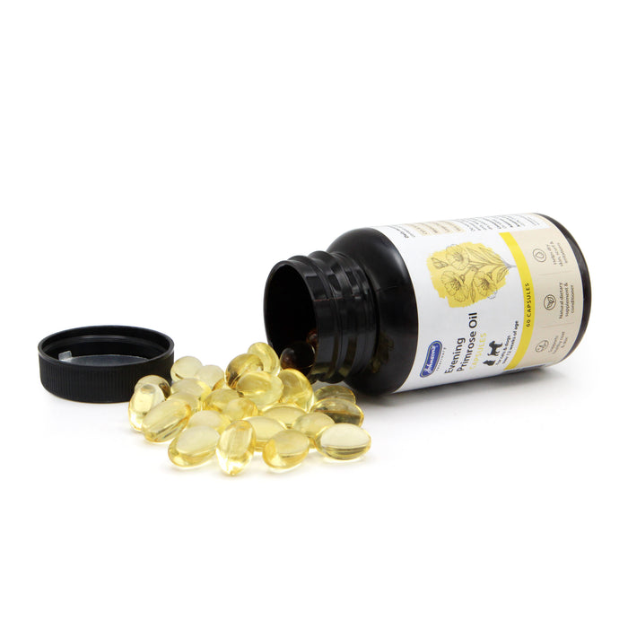 Johnson's Veterinary | Natural Dog & Cat Supplement | Evening Primrose Oil Capsules