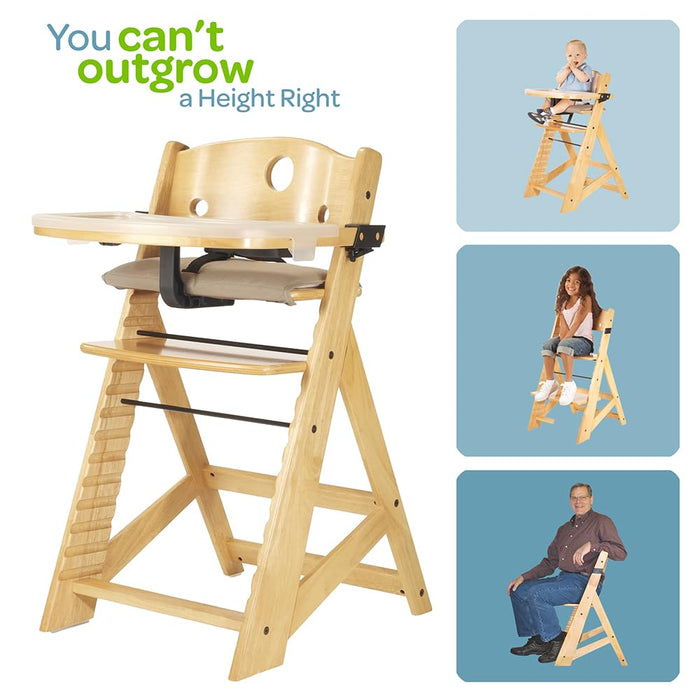 Keekaroo Height Right High Chair with Tray, Natural