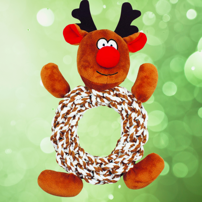 Cute dog toy with Green background