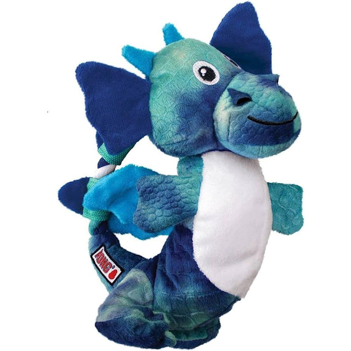 KONG Knots Dragon Crinkler | Plush & Rope Dog Toy