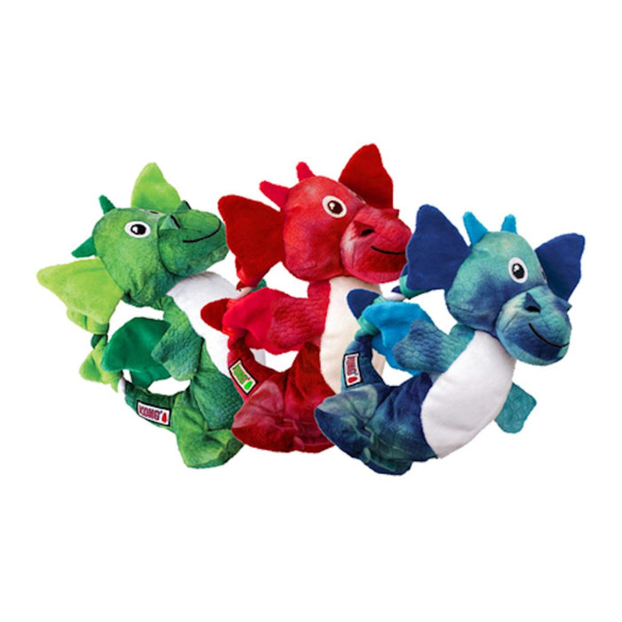 KONG Knots Dragon Crinkler | Plush & Rope Dog Toy