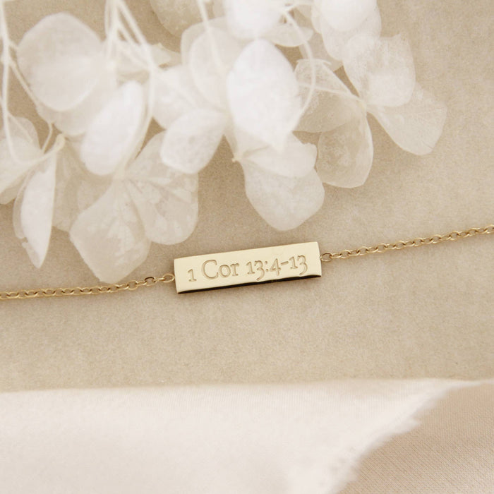 Love Bracelet, 1 Corinthians 13:4-13: Yellow Gold
