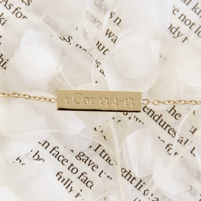 Love Bracelet, 1 Corinthians 13:4-13: Yellow Gold