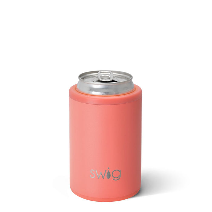 Matte Coral 12 oz. Can + Bottle Cooler