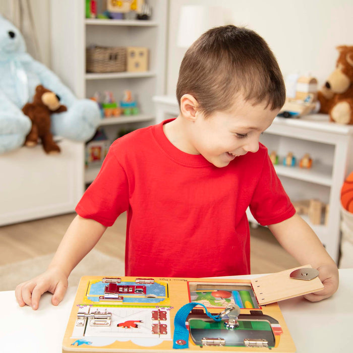 Melissa & Doug Locks and Latches Board Wooden Educational Toy