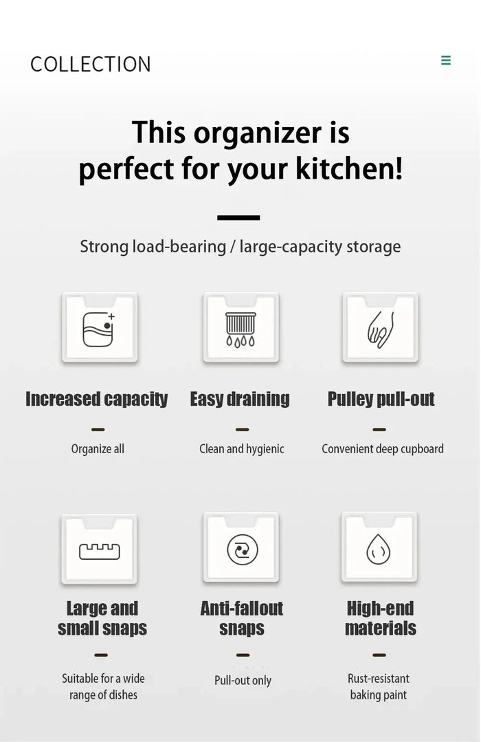 Multi-functional Kitchen Storage Rack Dish Draining Rack