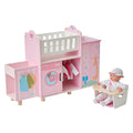 Olivia's Little World Amanda 6-in-1 Wooden Doll Nursery Station, Pink/Multi