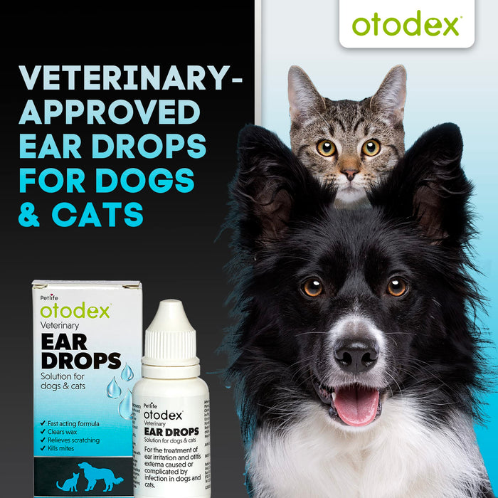 Otodex Ear Drops | Cat & Dog Wax, Mite & Itch Relief | UK & Ireland