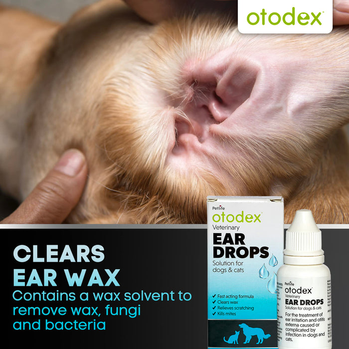 Otodex Ear Drops | Cat & Dog Wax, Mite & Itch Relief | UK & Ireland