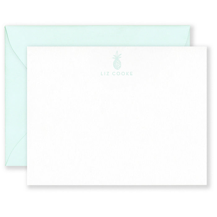 Personalized Pineapple Social Stationery