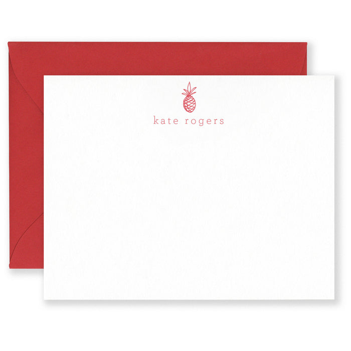 Personalized Pineapple Social Stationery