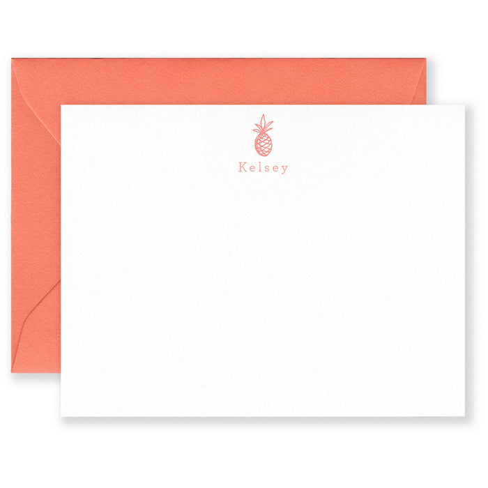 Personalized Pineapple Social Stationery