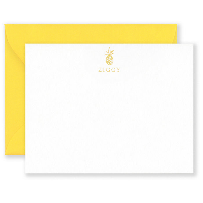 Personalized Pineapple Social Stationery