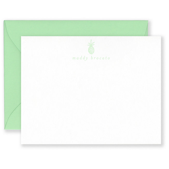 Personalized Pineapple Social Stationery