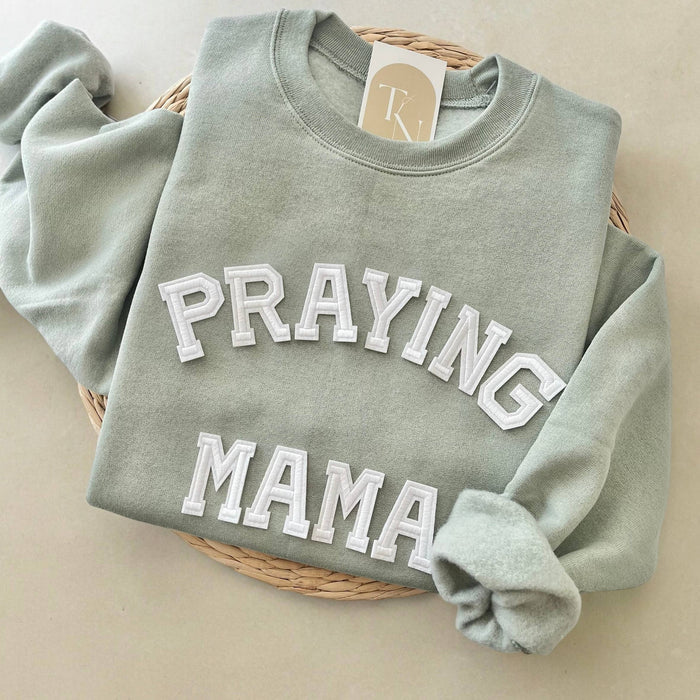 Praying Mama Sweatshirt, Mama Sweater: Gray