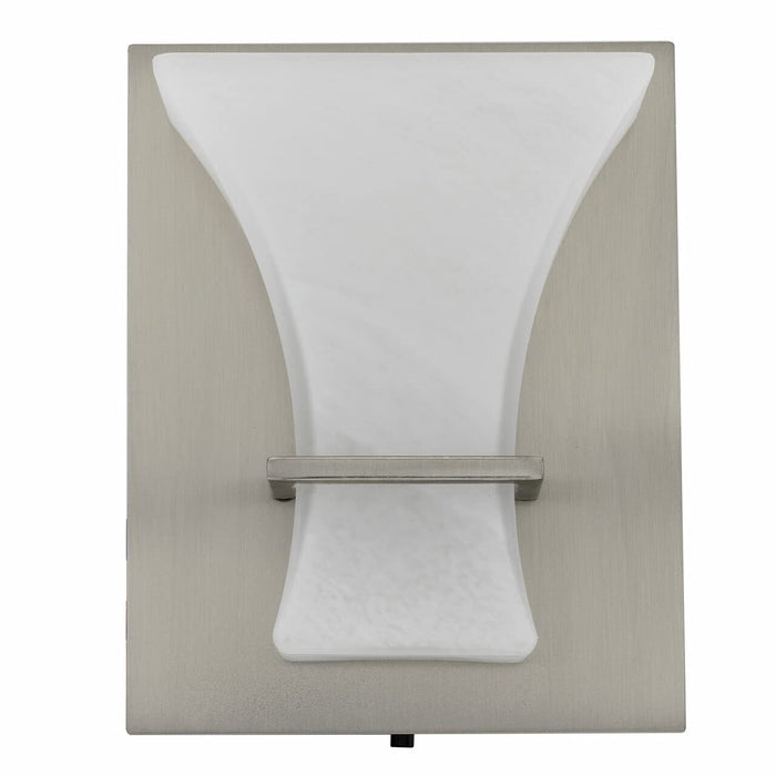 RecPro 12V LED RV Wall Light, Frosted Glass Sconce, Model RP-1447, White