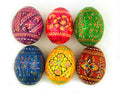 Religious Gifts Authentic Set of 6 Ukrainian Wooden Pysanky Pysanki Wood Easter Eggs