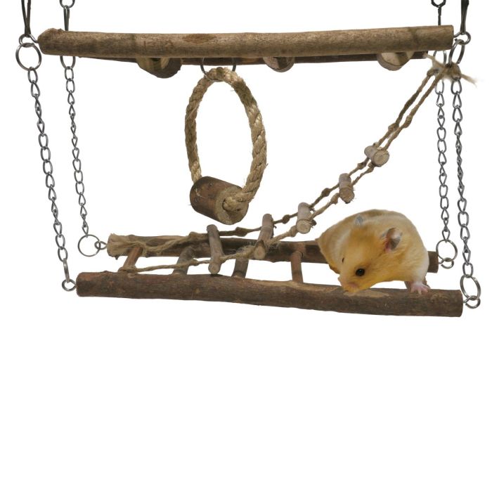 Rosewood | Small Pet Toy | Boredom Breaker Activity Suspension Bridge