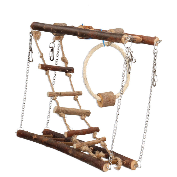 Rosewood | Small Pet Toy | Boredom Breaker Activity Suspension Bridge