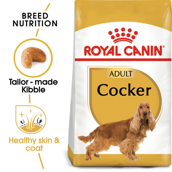 Royal Canin Cocker Spaniel Adult Breed Health Nutrition Dry Dog Food
