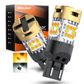 SEALIGHT 7443 LED Bulb Switchback Light with Turbo Fan, Amber/White, Pack of 2