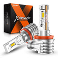 SEALIGHT H11 LED Fog Light Bulbs, 16000LM 6000K, 32 CSP Chips, All-in-One Design, H11/H16/H8, White, Pack of