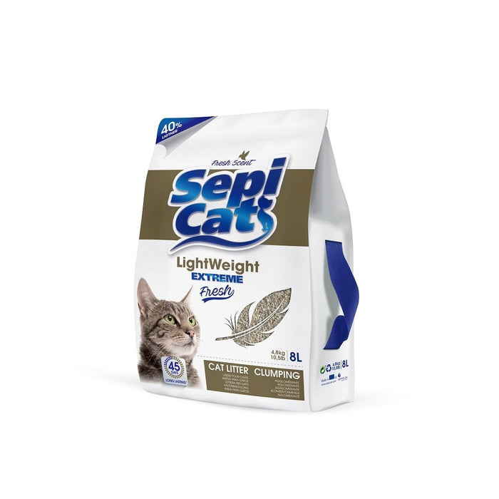 Sepicat | Extreme Fresh | Lightweight Clumping Clay Cat Litter - 8L
