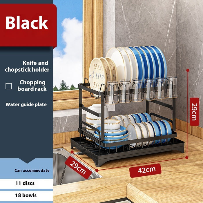 Simple Home Kitchen Dish Storage Drain Rack