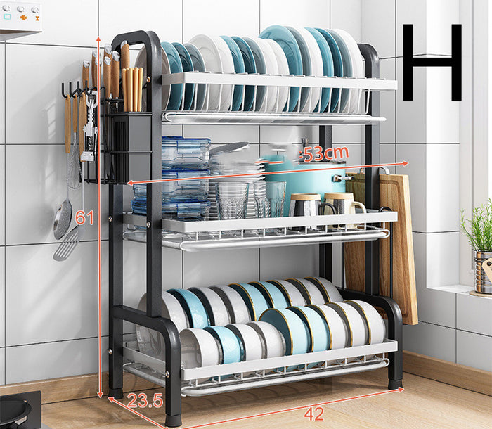 Small Countertop Kitchen Dish Draining Rack