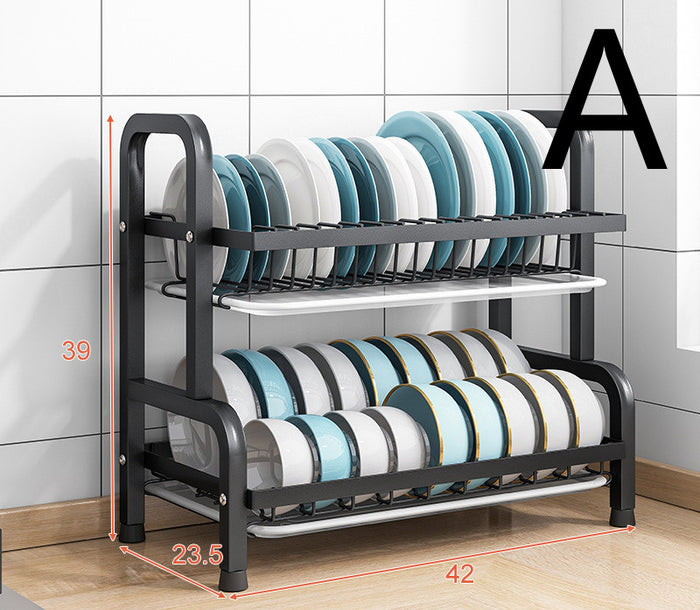 Small Countertop Kitchen Dish Draining Rack