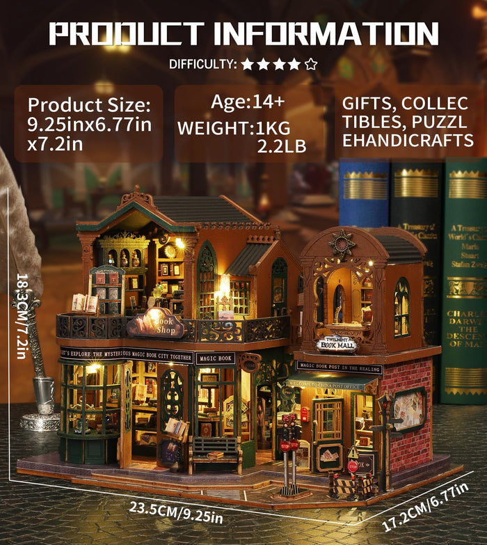 Spilay DIY Miniature House Kit for Adults, Miniature Dollhouse Kit