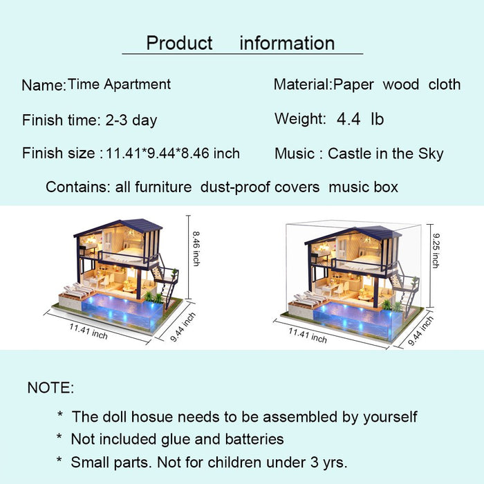 Spilay DIY Miniature House Kit for Adults, Miniature Dollhouse Kit