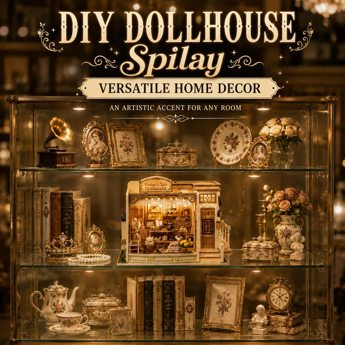 Spilay DIY Miniature House Kit for Adults, Miniature Dollhouse Kit
