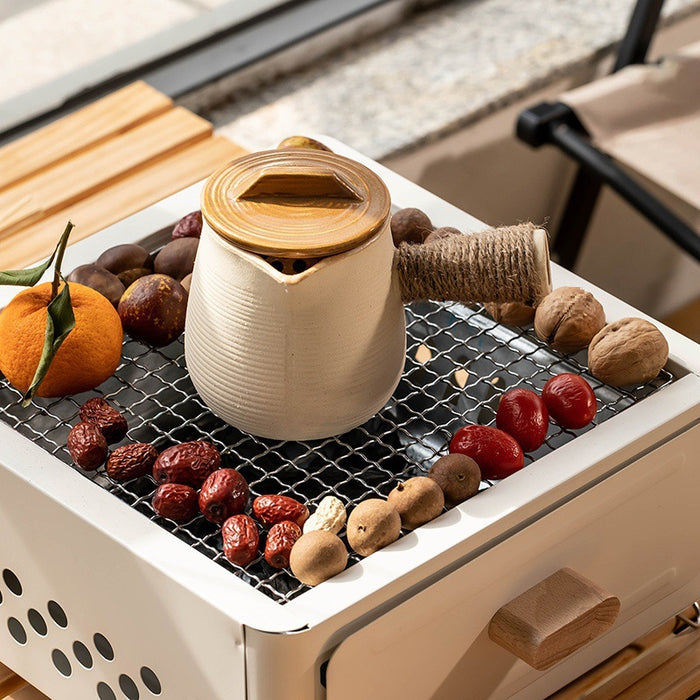 Square Outdoor Charcoal Barbecue Grill