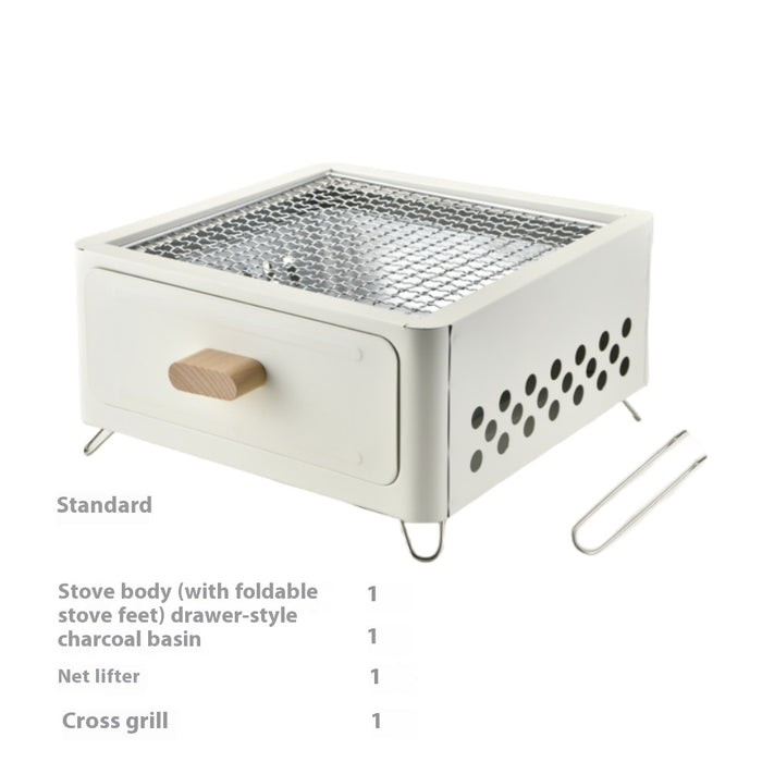 Square Outdoor Charcoal Barbecue Grill