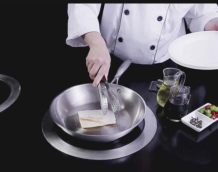 Steel frying pan