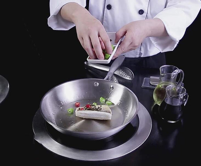 Steel frying pan