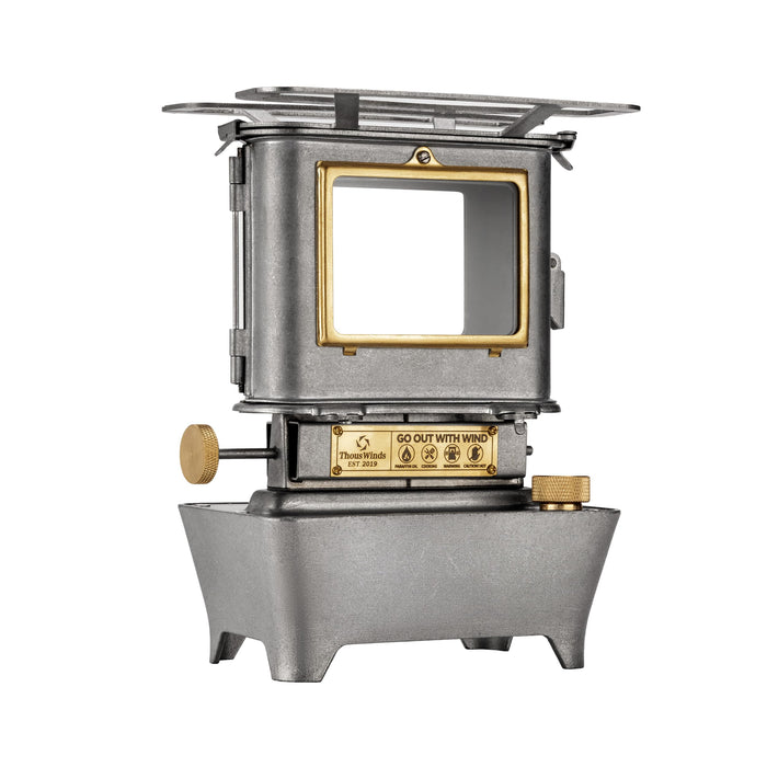 Thous Winds Camping Oil Lantern, Portable Stove, Retro Silver, Model TW6008-V