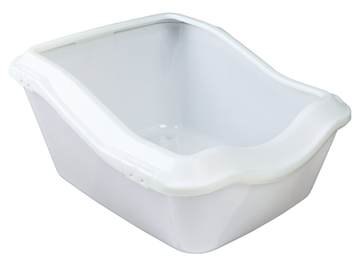 Trixie Cleany High Edge Cat Litter Tray with Rim (54x45x29cm) - For Large & Messy Cats