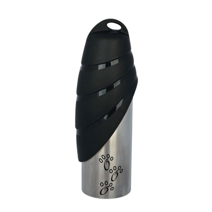 Trixie | Dog Travel Water Dispenser | Cooling Metal Bottle & Bowl - 750ml