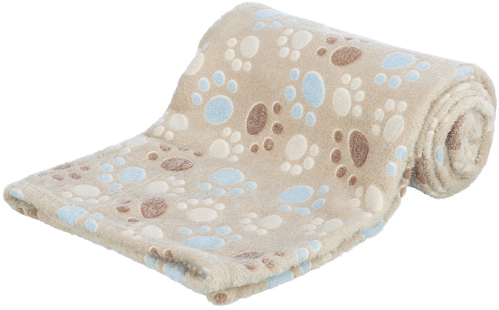 Trixie Laslo Fleece Blanket Beige 75x50cm | Cosy Pet Dog Cat Bed Throw