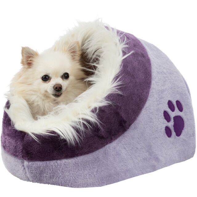 Trixie Minou Cat & Small Dog Bed Lilac/Violet 35x26x41cm | Cosy Pet Sleeping Retreat