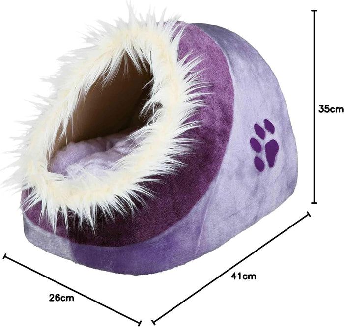 Trixie Minou Cat & Small Dog Bed Lilac/Violet 35x26x41cm | Cosy Pet Sleeping Retreat