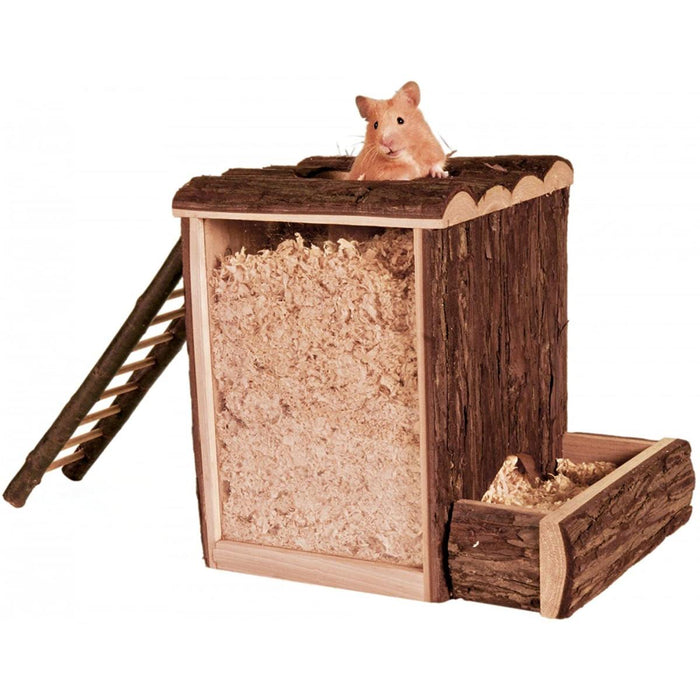 Trixie Natural Living | Small Pet Enrichment | Wooden Playing & Digging Tower - 20cm