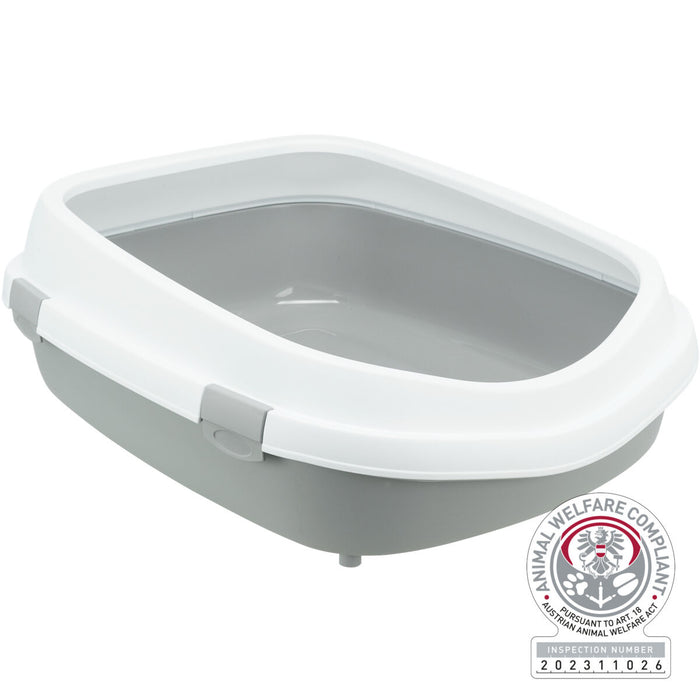 Trixie Primo XXL Large Cat Litter Tray with Rim | Spacious & Hygenic Jumbo Litter Box